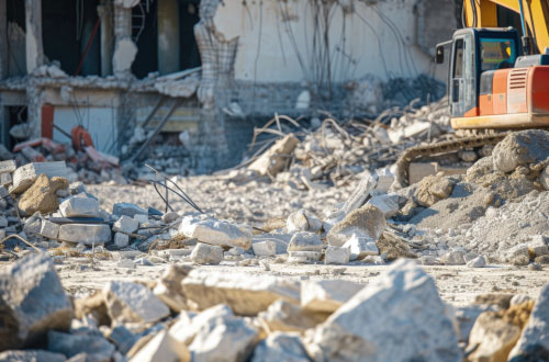 Désamantiage et démolition d'un ancien hôpital public