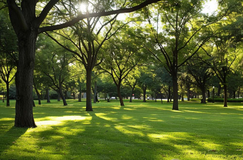 parc-paysager-avec-arbres Parc public en France